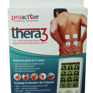 Proactive Thera3 Tens, Ems and Message Unit for Pain Management, White White Standard Home Health Care