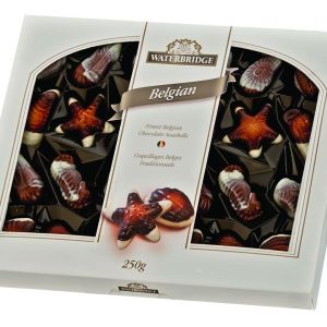 Waterbridge Belgian Chocolate Seashell Carton – 250g Confections
