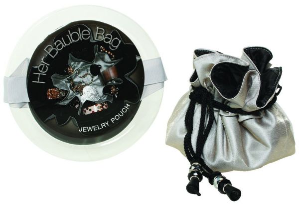Her Bauble Bag Silver With Black Cosmetics