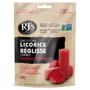 Rj’s Licorice Soft Eating Raspberry Natural Licorice Candy