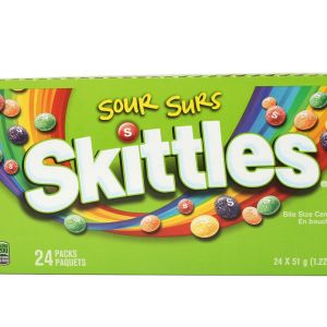 Skittles Surs 51g, 24/paquet Candy