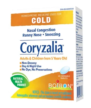 Boiron Coryzalia For Cold Symptoms 60.0 Tab