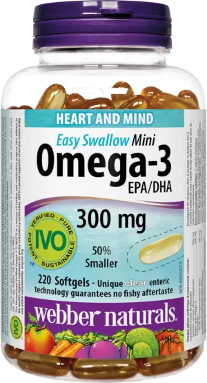 Webber Omega-3 Mini 300 Mg Epa/dha Easy Swallow 220.0 Capsules