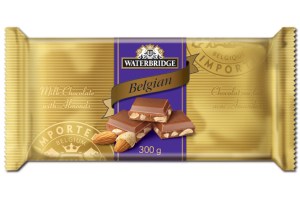 Waterbridge Belgian Milk Chocolate Bar With Almonds