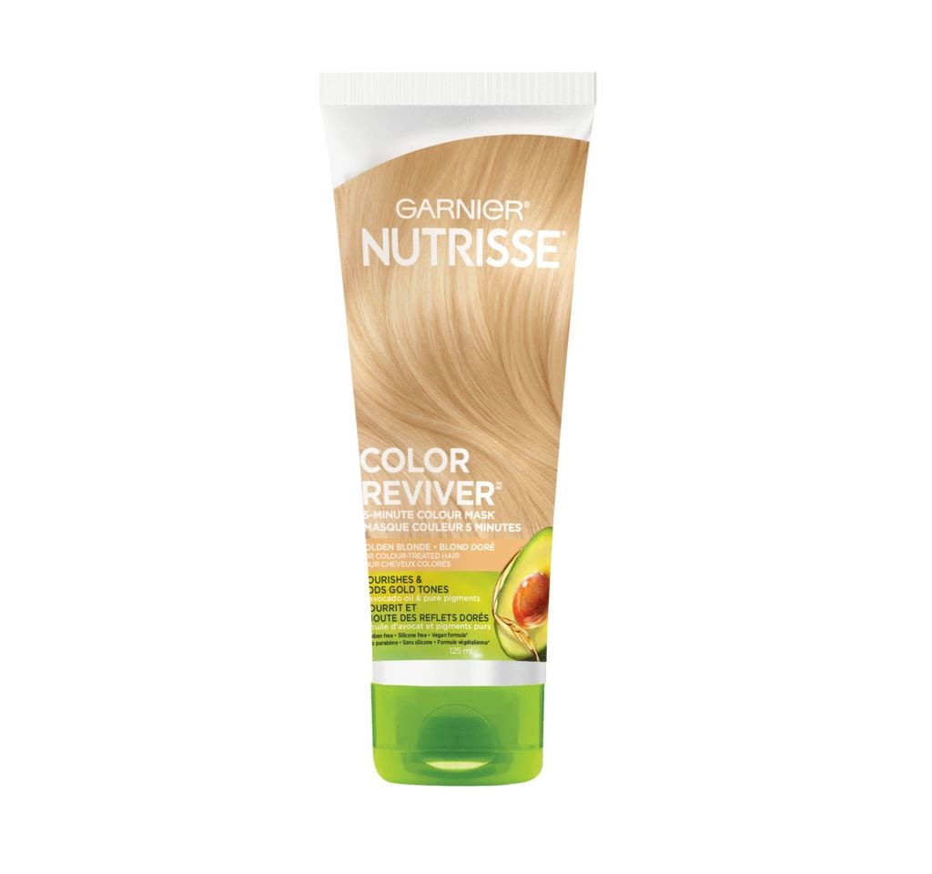 Garnier Nutrisse Color Reviver 5 Minute Nourishing Color Hair Mask, Golden Blonde, 4.2 Fl. Oz.