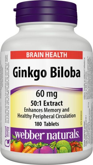 Webber Naturals Ginkgo Biloba Extract 24%