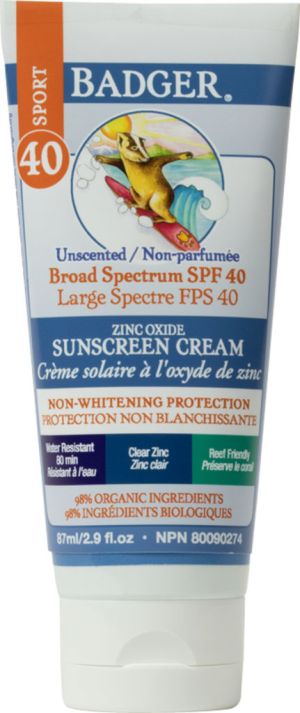 Badger Spf 40 Sport Clear Zinc Sunscreen