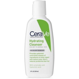 Cerave Hydrating Face Wash Travel Size Daily Facial Cleanser Moisturizers, Cleansers and Toners