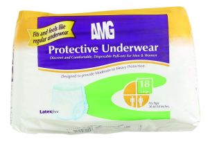 Amg Incontinence Underwear For Men And Women, Large, 18 Count L
