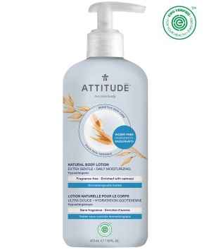 Attitude Sensitive Skin Body Lotion - Fragrance Free 16 Fl Oz