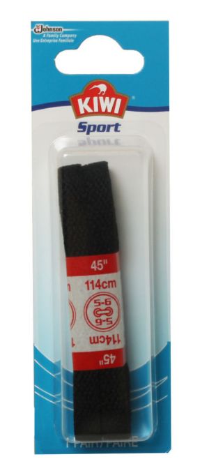 Shoe Laces Sprt Flat Blk