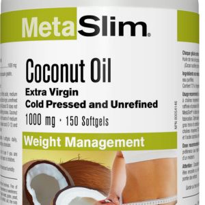 Metaslim Coconut Oil Extra Virgin 1000 Mg 150.0 Capsules Vitamins & Herbals