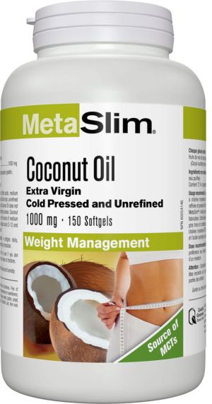Metaslim Coconut Oil Extra Virgin 1000 Mg 150.0 Capsules