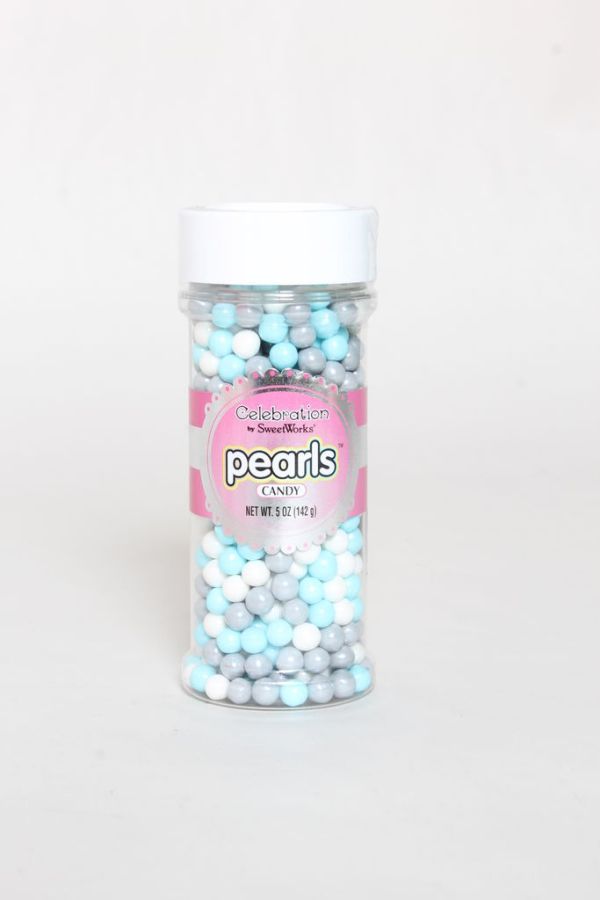Celebration Pearls Snowflake Mix Pearls Jar 5 Oz Confections
