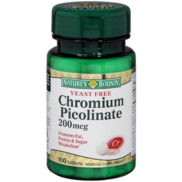 Natures Bounty Chromium Picolinate 200mcg 100tb