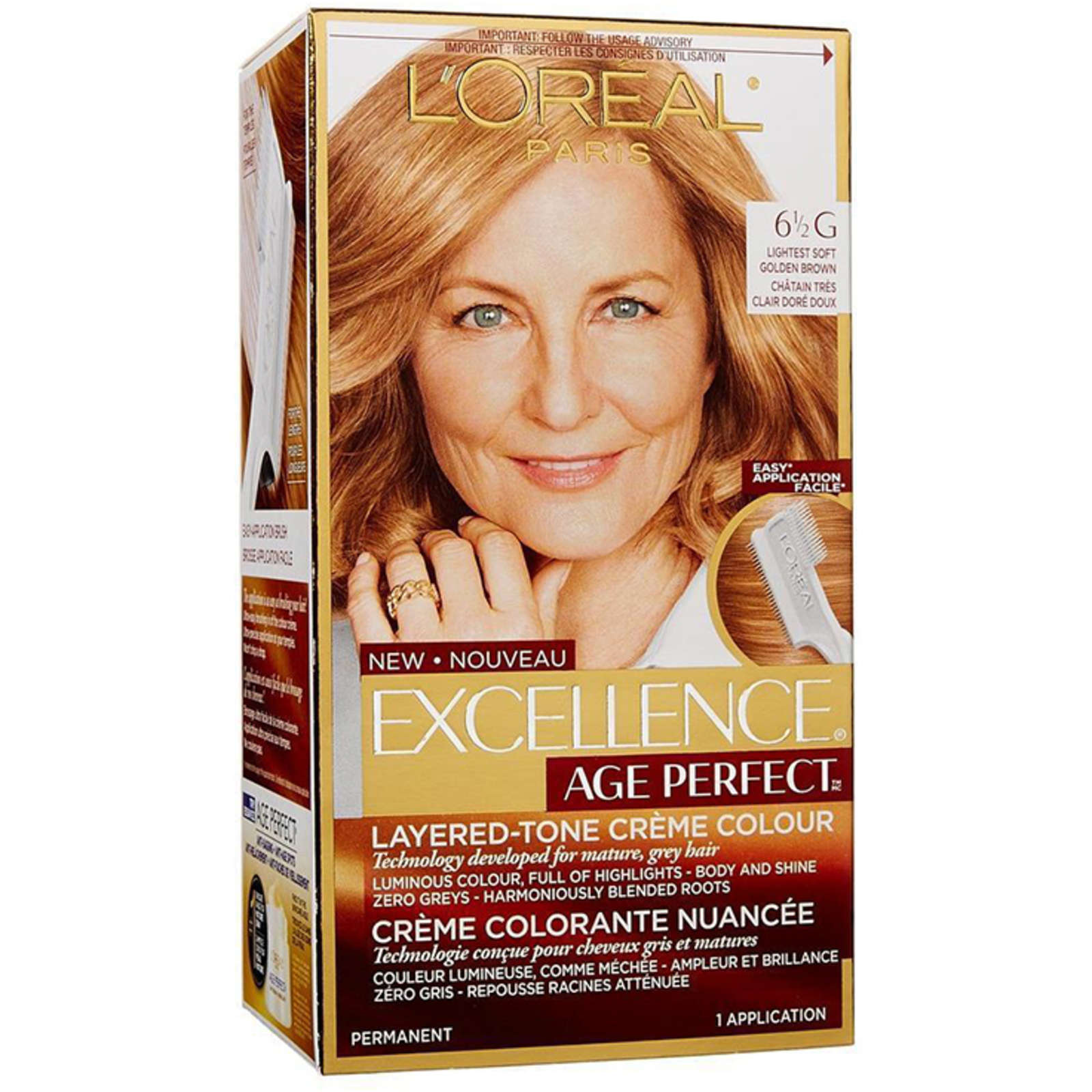 L’oreal Paris Excellence Age Perfect 6 1/2 G Lightest Soft Golden Brown ...