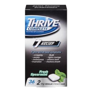 Thrive Complete 2mg Nicotine Replacement Gum Fresh Spearmint Nicotine Gum