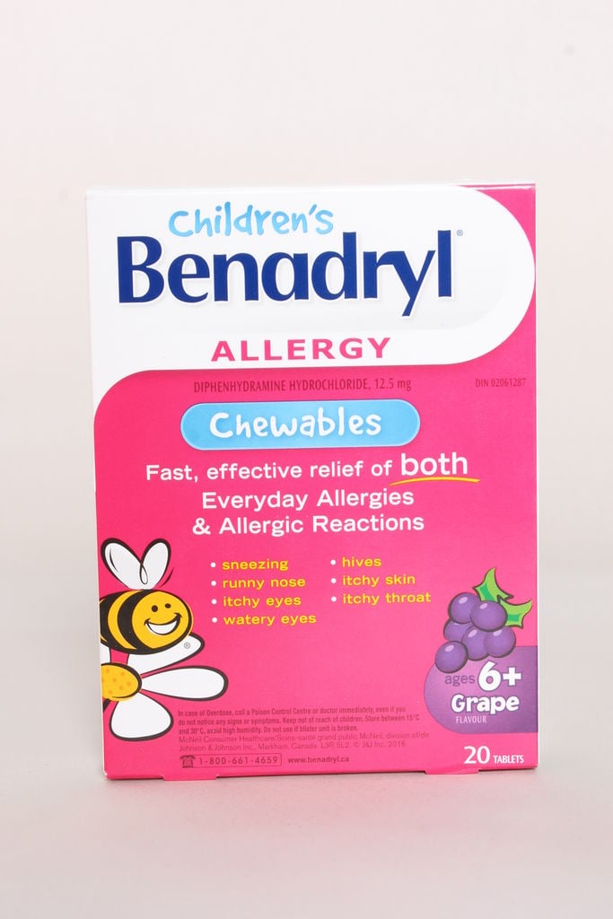 Benadryl Kids Grape Chewable Tablets CTC Health