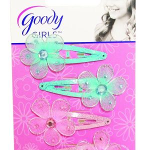 Goody 4pc Assorted Color Flower Clips (22012) Hair Accessories