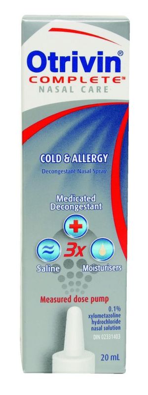 Otrivin Complete Medicated Cold & Allergy Relief Nasal Decongestant