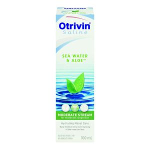 Otrivin Otrivin Moderate Stream Saline Nasal Decongestant Spray Sea Water & Aloe 100ml 100.0 Ml