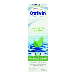 Otrivin Otrivin Moderate Stream Saline Nasal Decongestant Spray Sea Water & Aloe 100ml 100.0 Ml Nasal Rinses, Sprays and Strips