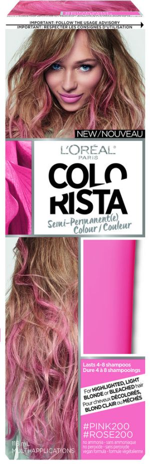 L'oreal Paris Colorista Semi-permanent Hair Color - Light Bleached Blondes, #pink, 1 Kit