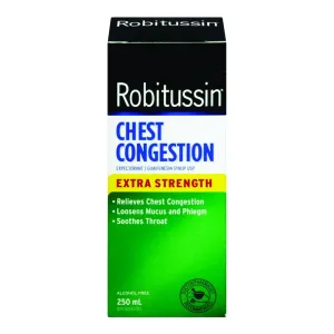Robitussin Robitussin Mucus & Phlegm Syrup Cherry Flavour Extra Strength 250 Ml 250.0 Ml Cough and Cold
