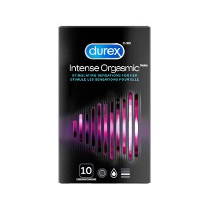 Durex Durex Intense Orgasmic Condoms Ribbed And Dotted With Stimulating Gel 10.0 Count Family Planning