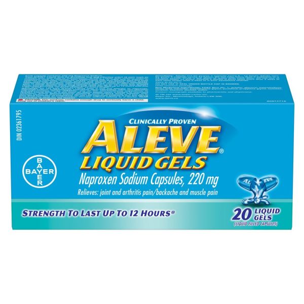 Aleve 220 Mg Liquid Gels Small Bottle Analgesics and Antipyretics