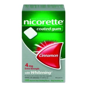 Nicorette Nicotine Gum, Quit Smoking Aid, Cinnamon, 4mg