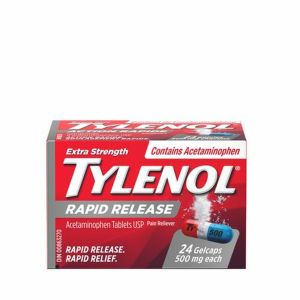Tylenol Extra Strength Pain Relief Rapid Release Gelcaps Small Bottle