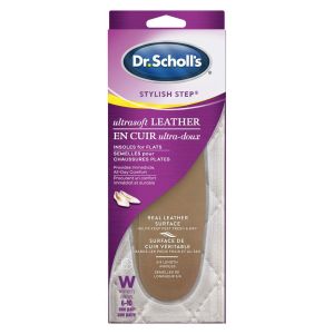 Dr. Scholl's Dr. Scholl S Stylish Step Ultrasoft Leather Insoles For Flats Women's