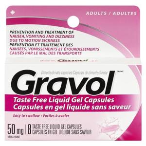 Gravol Taste Free Liquid Gel Capsules Antinauseants