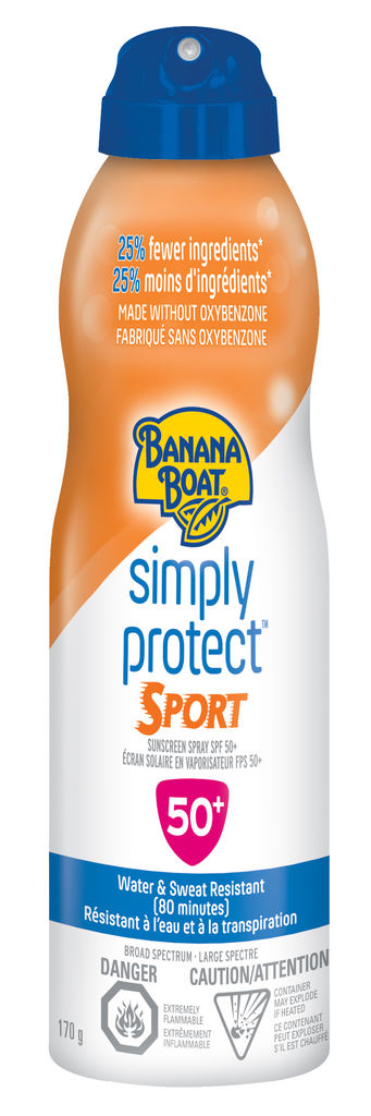 Banana Boat Simply Protect Sport Sunscreen Spray Spf 50+ Sunscreen