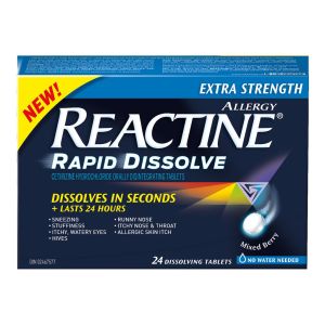 Reactine Extra Strength Rapid Dissolve 24 Hour Allergy Medicine, Antihistamine Cough and Cold