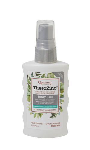 Quantum Health Therazinc Sore Throat Spray Peppermint Clove Flavor - 2.0 Fl Oz