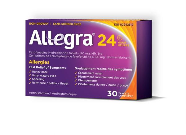 Allegra 24 Hour Allergy Relief 30 Tablets Antihistamines