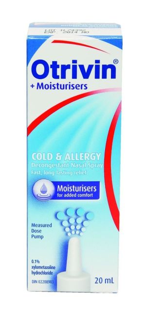Otrivin Medicated W/moisturizers Cold & Allergy Relief Nasal Decongestant