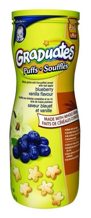 Gerber Graduates Toddler Snack Puffs Blueberry Vanilla