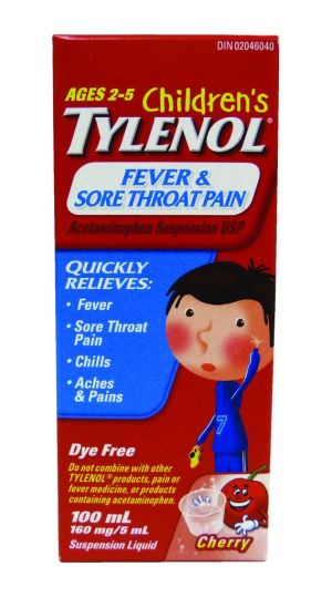 Tylenol Dye Free Cherry Children Cold Fever 100ml