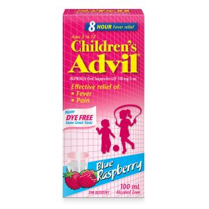 Children’s Advil Dye Free Suspension (230ml, Blue Raspberry Flavour) Analgesics and Antipyretics
