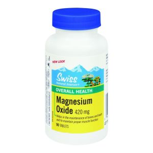 Swiss Magnesium Oxide 420mg 90 Tabs Vitamins And Minerals