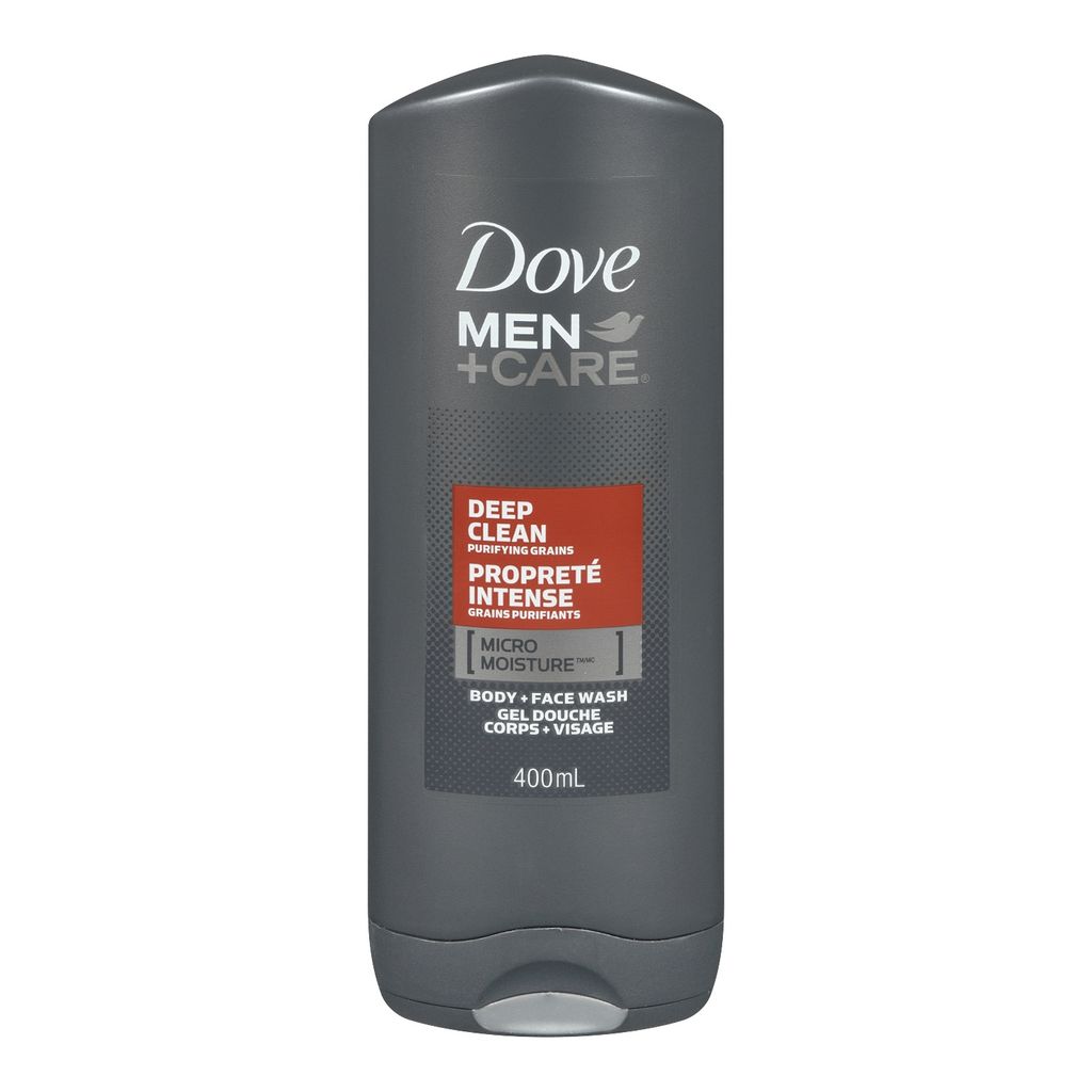 Dove Men+Care Body and Face Wash Deep Clean - Hydrating and Bacteria-Fighting - 400 ml