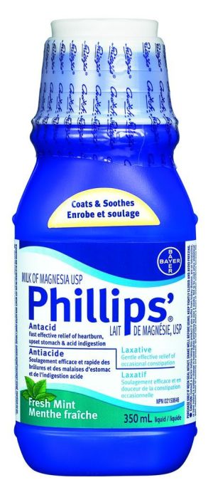 Phillips Phillips Milk Of Magnesia Mint, Constipation Relief, Cramp Free, Stimulant-free, Saline Laxative, 350ml 350.0 Ml