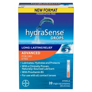 Hydrasense Advanced Eye Drops Vials Preservative Free With Provitamin B5 Nasal Rinses, Sprays and Strips