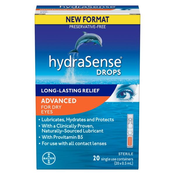 Hydrasense Advanced Eye Drops Vials Preservative Free With Provitamin B5