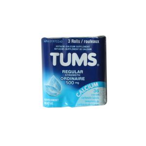 Tums Regular Strength Peppermint Antacids and Digestive Support