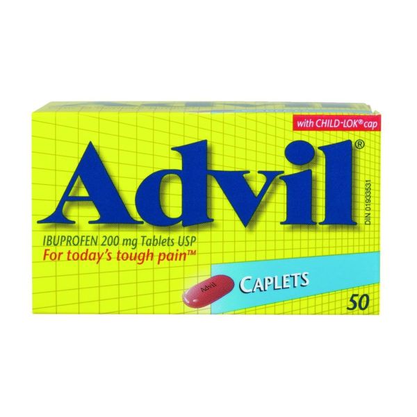Advil Caplets 50’s Analgesics and Antipyretics