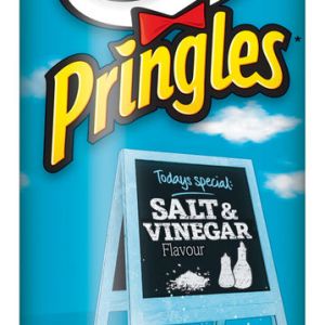 Pringles Flavour Potato Chips, Salt & Vinegar Flavour, 156g Snacks